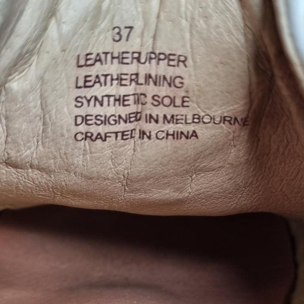 Bared Footwear White Leather Sneakers Shoes EU 37 6 AU