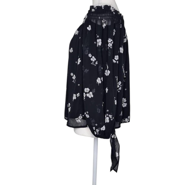Bardot Off-Shoulder Floral Blouse – Size 6 (Relaxed Fit)