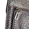 Guess Brown Embossed Croc Faux Leather Wallet Clutch Stud Detail Zip Buckle Closure