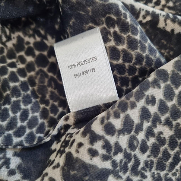 Witchery Snakeskin Print Sheer Shirt Top Blouse – Size 8 AU