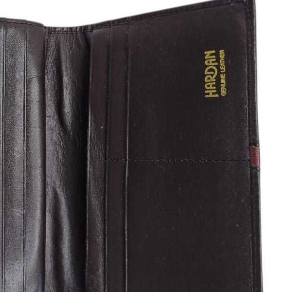 Hardan Vintage Genuine Leather Wallet Brown with Coin Section