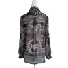 Witchery Snakeskin Print Sheer Shirt Top Blouse – Size 8 AU