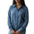 Forever New Satin Button-Up Blouse – Blue – AU 12