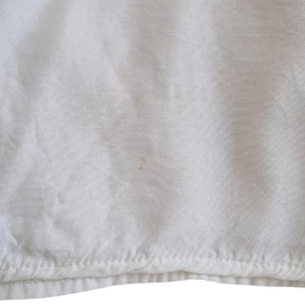 Blue Illusion White Floral Textured Tunic Blouse Top – Size XL