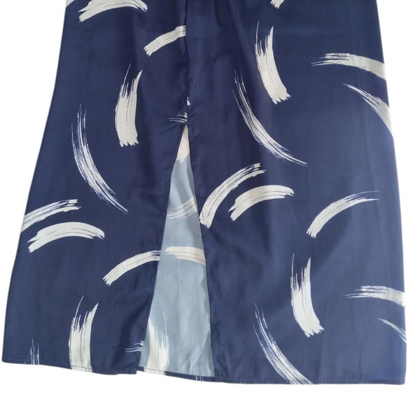Milk And Honey Navy Brushstroke Print SkirtNew With Tags 8 AU
