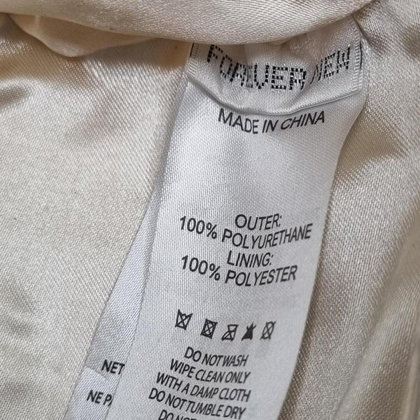 Forever New White Faux Snakeskin Clutch Bag with Rhinestone Clasp