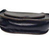 Vintage Black Genuine Leather Crossbody Saddle Bag