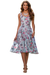 Caroline Morgan Pastel Blue Floral Midi Dress 8 AU
