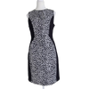 Cue in the City Black White Animal Print Panel Dress Size 10