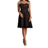 Portmans Black Strapless Lace Dress Nude Lining Cocktail Evening Midi 8 AU
