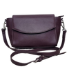 Blue Illusion Genuine Leather Crossbody Bag Plum Burgundy