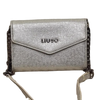 Liu Jo Silver Crossbody Wallet on Chain Metallic Faux Silver