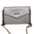Liu Jo Silver Crossbody Wallet on Chain Metallic Faux Silver