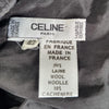 CELINE Paris Wool Cashmere Skirt Grey with Gold Chain, Size 8–10 AU