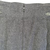 CELINE Paris Wool Cashmere Skirt Grey with Gold Chain, Size 8–10 AU