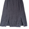 CELINE Paris Wool Cashmere Skirt Grey with Gold Chain, Size 8–10 AU