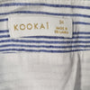 Kookai Blue White Striped Linen Wrap Mini Skirt Size 34 AU 6