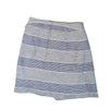 Kookai Blue White Striped Linen Wrap Mini Skirt Size 34 AU 6