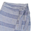 Kookai Blue White Striped Linen Wrap Mini Skirt Size 34 AU 6