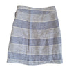 Kookai Blue White Striped Linen Wrap Mini Skirt Size 34 AU 6