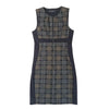 Cue Plaid Check Sleeveless Sheath Dress Size 10 AU