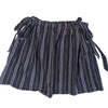 Country Road Striped Cotton Metallic Skirt Navy Elastic Waist Size 4 AU