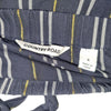 Country Road Striped Cotton Metallic Skirt Navy Elastic Waist Size 4 AU