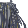 Country Road Striped Cotton Metallic Skirt Navy Elastic Waist Size 4 AU