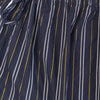 Country Road Striped Cotton Metallic Skirt Navy Elastic Waist Size 4 AU