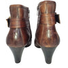 Gino Ventori Brown Leather Ankle Boots Heeled Booties – Size 39 - AU 8