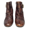 Gino Ventori Brown Leather Ankle Boots Heeled Booties – Size 39 - AU 8