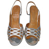 Vintage Paragon Venuti Silver Leather Slingback Heels – Size 7.5B – Made in Australia