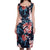Cue Black Floral Print Fitted Dress Size 6 AU