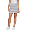 Kookai Blue White Striped Linen Wrap Mini Skirt Size 34 AU 6