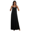 Kitty Kat Black Maxi Dress with Silver Beaded Neckline Size 8 AU