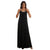 Kitty Kat Black Maxi Dress with Silver Beaded Neckline Size 8 AU