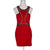Knight Angel Red Bodycon Dress with Stud Mirror Detail 8 AU