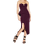 Sheike Strapless Peplum Midi Dress – Plum – Size 10