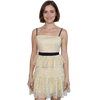 Bardot Yellow Lace Tiered Mini Dress Size 8 AU