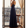 Black Label Contony Navy Blue Beaded Formal Gown Size AU 8