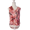 Portmans pink floral print sleeveless blouse with 10