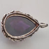 Sterling Silver and Amethyst Crystal pendant. 38gm. Silver