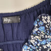 Ally Fashion Blue Floral Off-Shoulder Crop Top – Size 10 AU