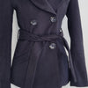 Forever New Black Belted Peacoat Black Size AU 6