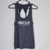 Lorna Jane Mama's Slay Grey Tank Top Medium