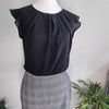 Portmans Grey Plaid & Black Pencil Skirt Dress 8 AU