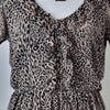 Bardot Brown Leopard Print Dress 12 AU