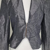 Cue Black Charcoal Textured Zip-Front Blazer Size AU 12