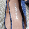 Urban Soul Violet Blue Snakeskin Leather Heels Size 38
