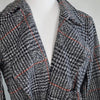 Dotti Checkered Belted Longline Coat Size AU 10